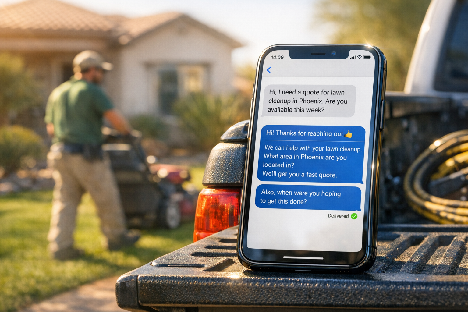 SMS auto response example