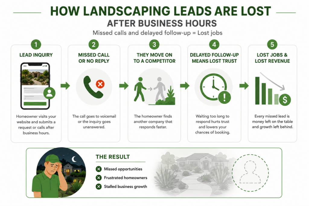 After-hours landscaping leads going cold because of slow response
